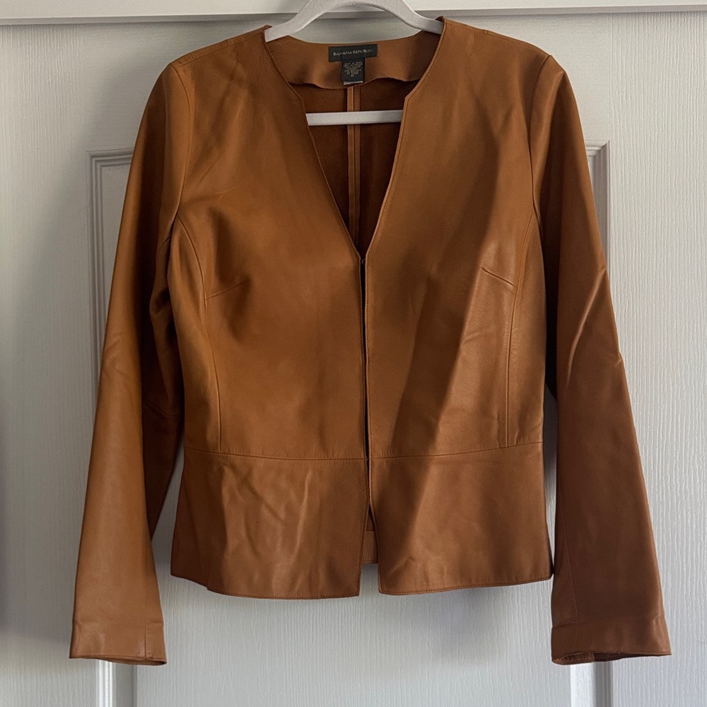 Banana Republic Tan Leather Jacket